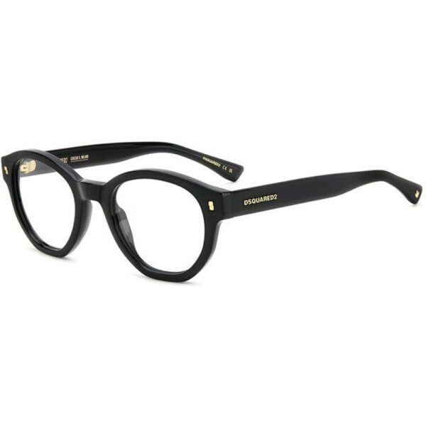Occhiali vista  Dsquared2 D2 0131 cod. colore 807 Uomo Rotonda Nero