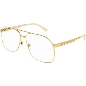 Occhiali vista  Gucci Gg1224o cod. colore 002 Uomo Pilot Oro