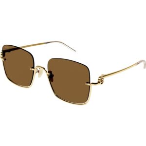 Occhiali da sole  Gucci Gg1279s cod. colore 002 Donna Squadrata Oro