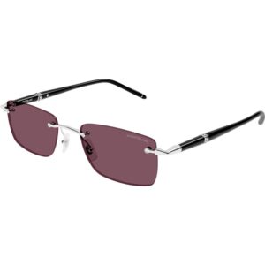 Occhiali da sole  Montblanc Mb0344s cod. colore 002 Uomo Squadrata Argento