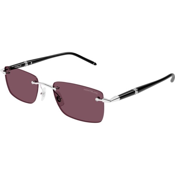 Occhiali da sole  Montblanc Mb0344s cod. colore 002 Uomo Squadrata Argento