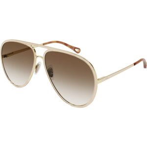 Occhiali da sole  Chloé Ch0099s cod. colore 004 Donna Oversize Oro