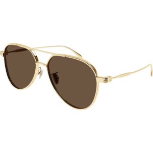 Occhiali da sole  Alexander mcqueen Am0373s cod. colore 002 Unisex Pilot Oro