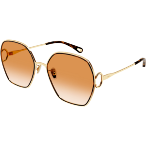 Occhiali da sole  Chloé Ch0146s cod. colore 002 Donna Geometrica Oro