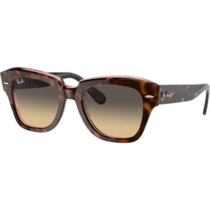 Occhiali da sole  Ray - ban Rb2186 state street cod. colore 1324bg Unisex Squadrata Marrone