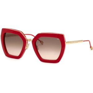 Occhiali da sole  Philipp plein Spp097s plein queen cod. colore 06y6 Donna Squadrata Rosso